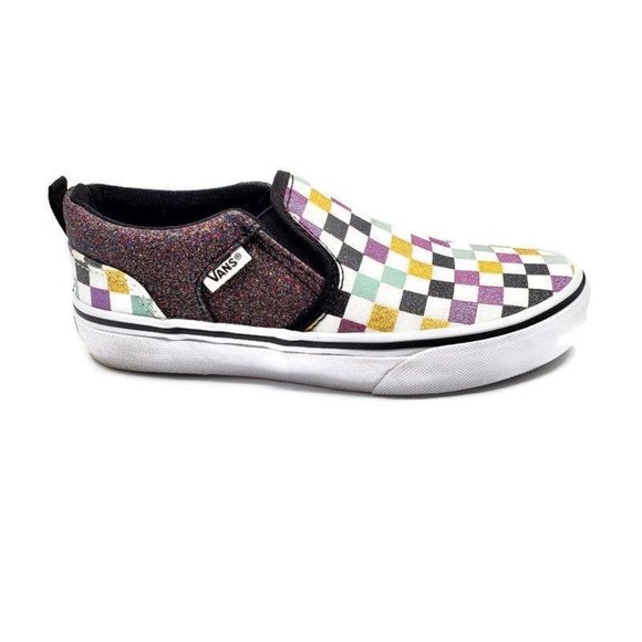 Vans asher glitter checkerboard Clearance